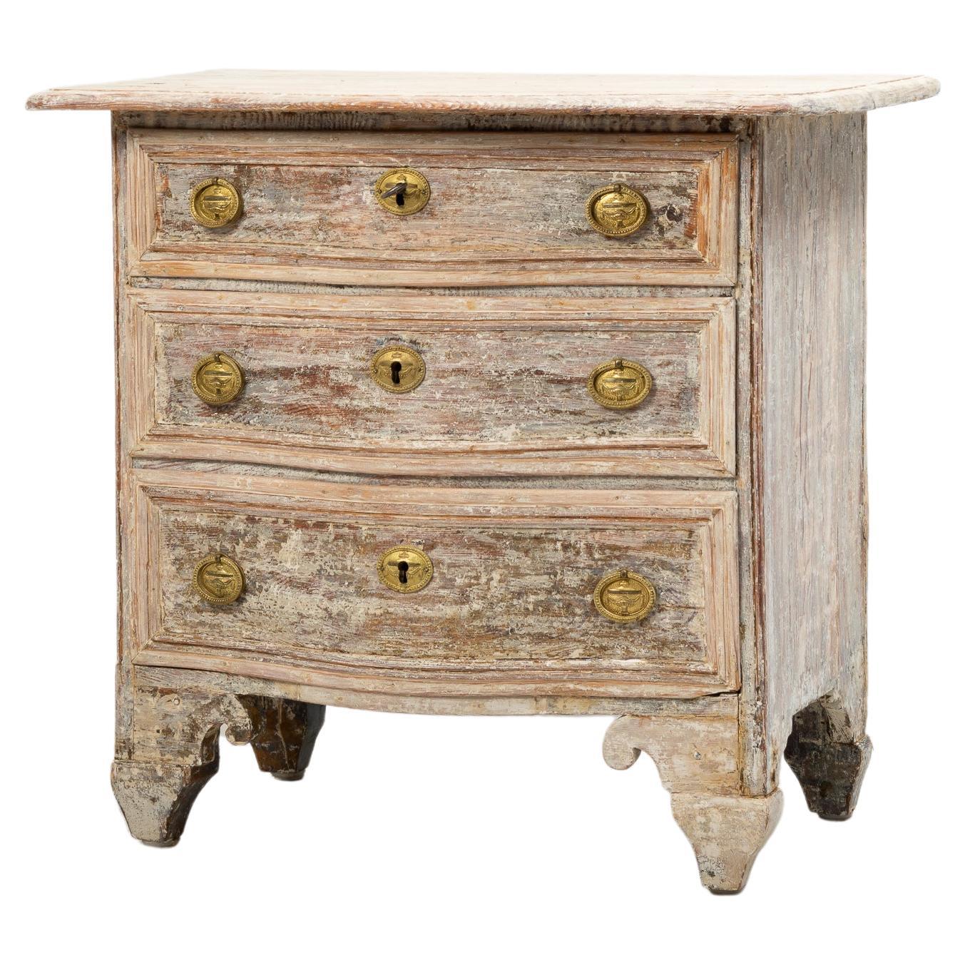 18th Century Small Unusual Swedish Baroque Bureau