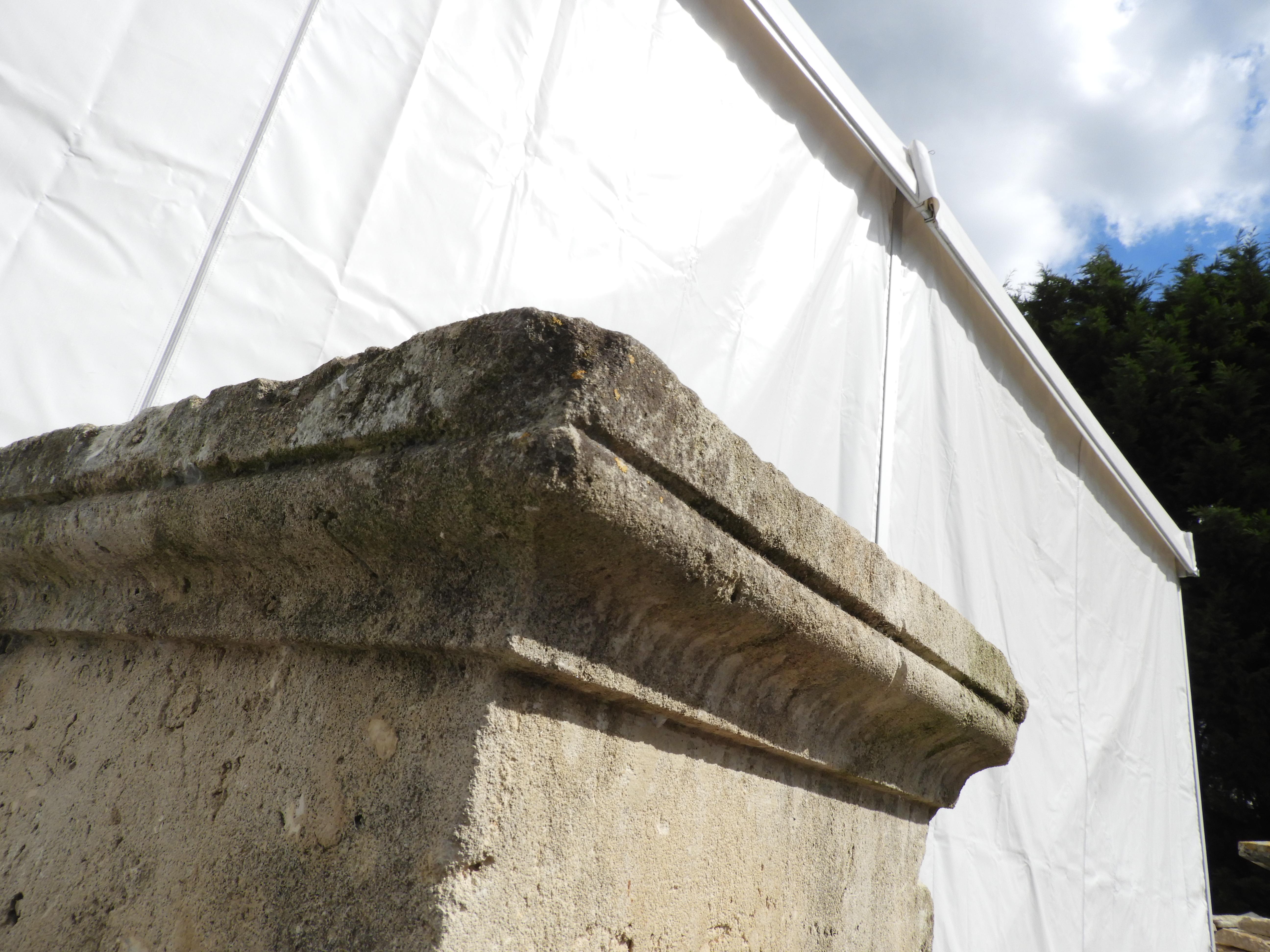18th Century Solid French Limestone Stone Pedestal For Sale 4