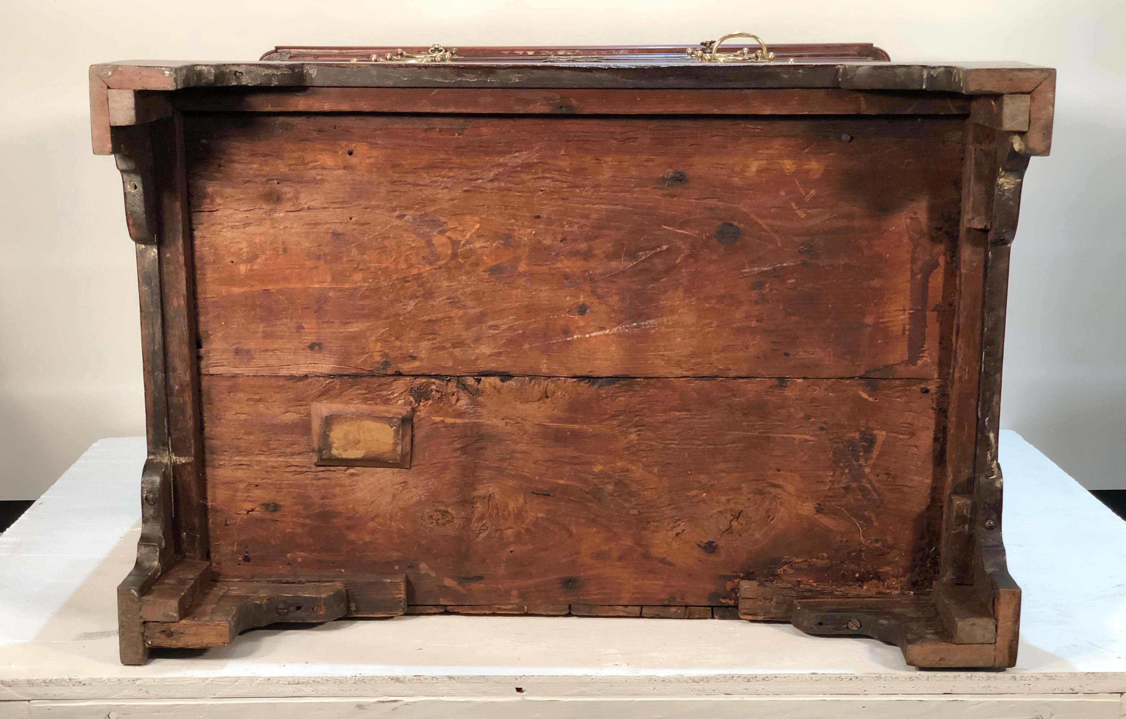 18th Century Solid Mahogany English Bachelors Chest with Brushing Slide For Sale 7