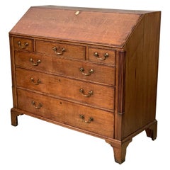 18th Century Solid Oak English Secretaire, from 1780/1800, Antique