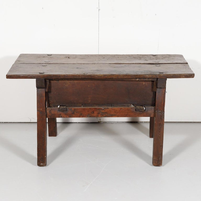 18th Century Solid Walnut Spanish Side Table For Sale 7