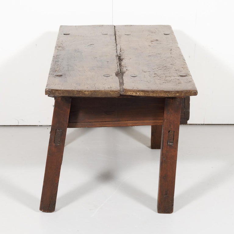 18th Century Solid Walnut Spanish Side Table For Sale 5