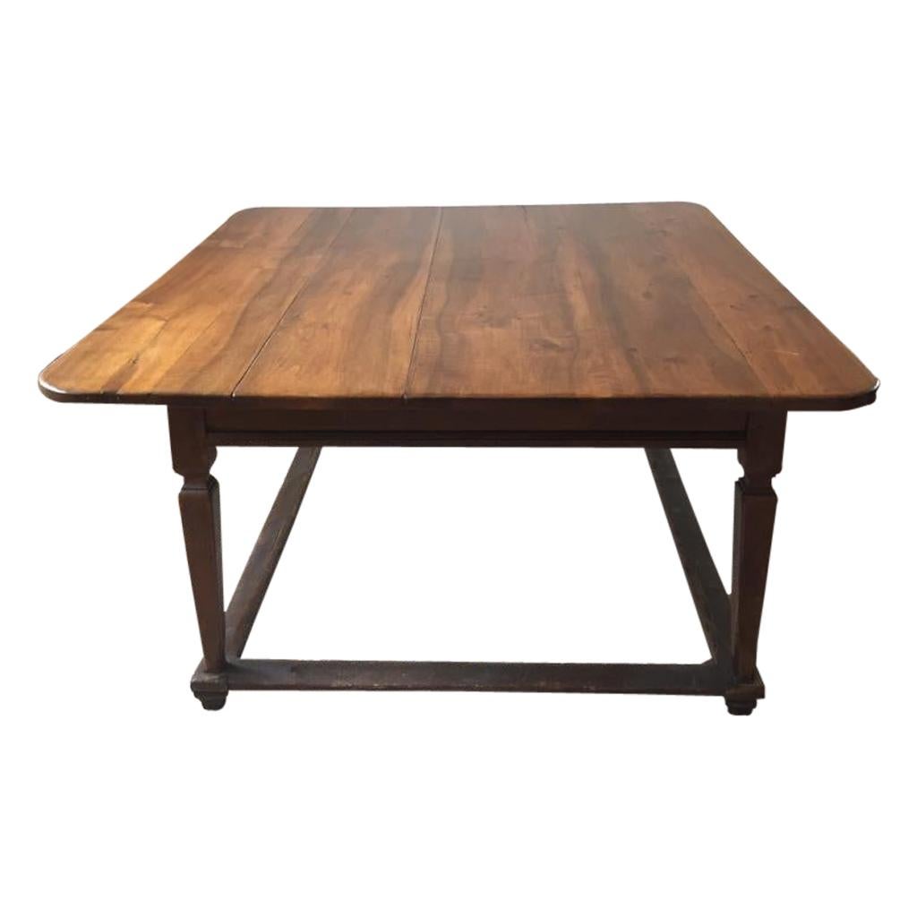 18th Century Solid Wood Italian Dining Table For Sale