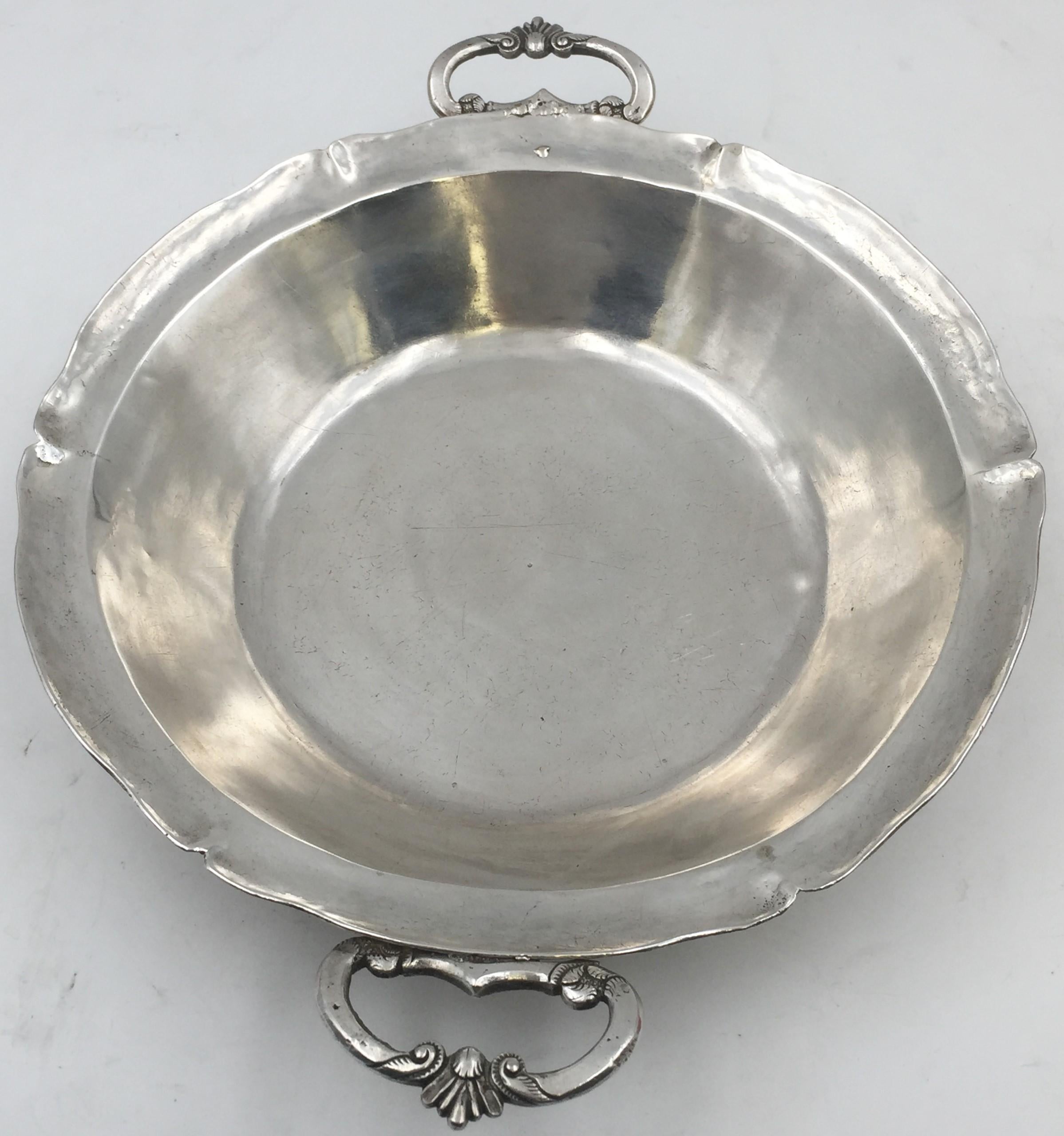 Spanish Colonial 18th Century South American Silver Bowl For Sale