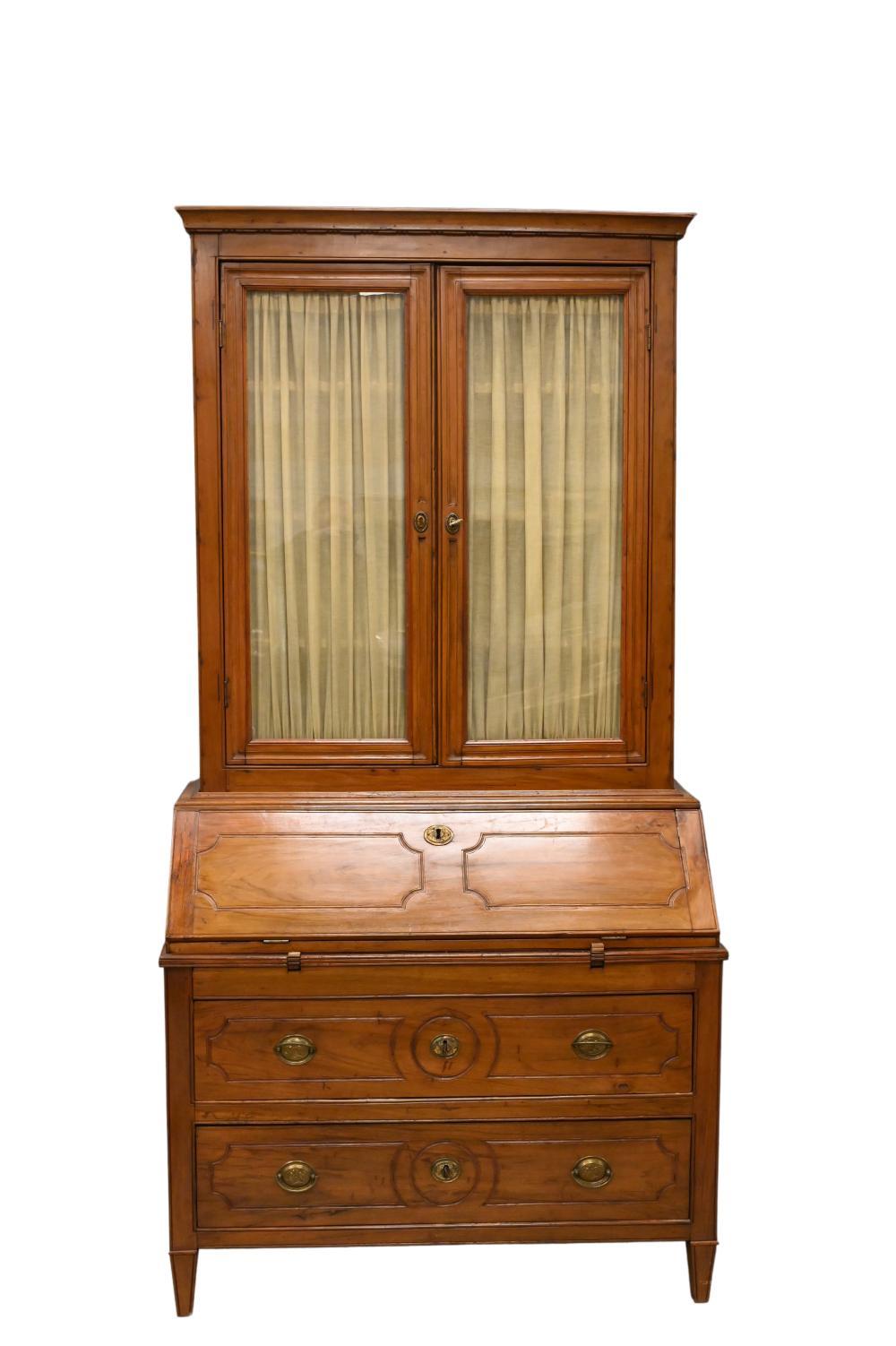 18th Century South German Neoclassical Style Fruitwood Bureau-Bookcase 3