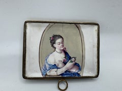 Tabacchiera South Staffordshire del 18° secolo con coperchio