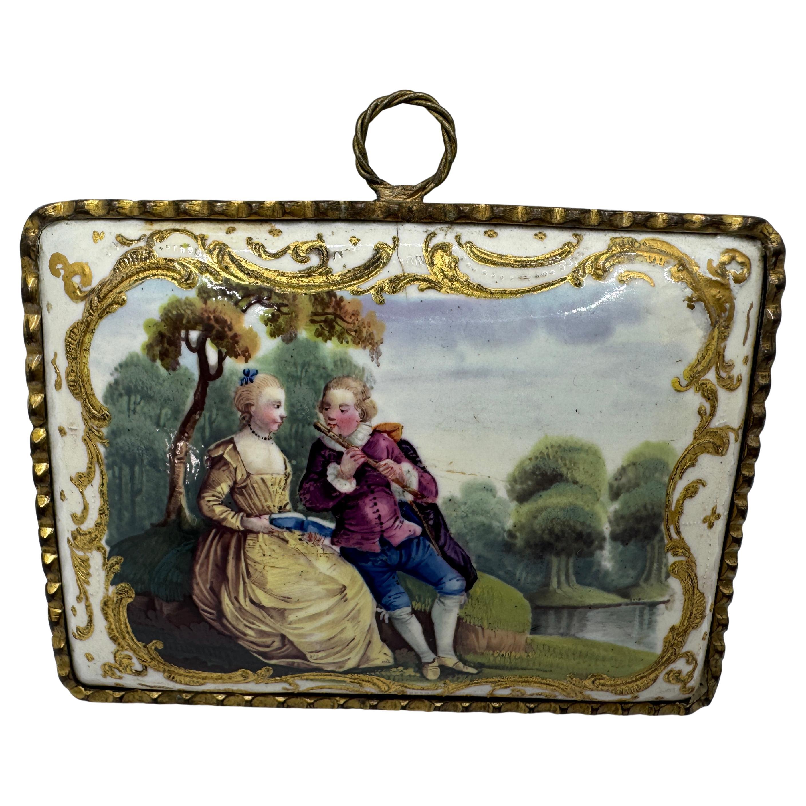 Tapa de tabaquera del siglo XVIII del sur de Staffordshire