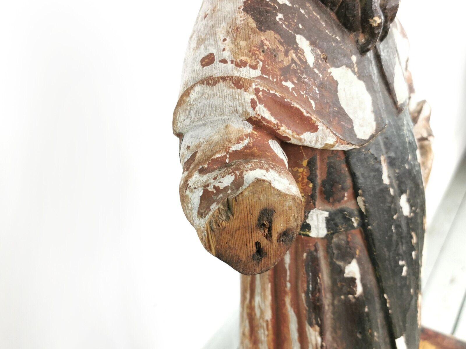 Polychromed 18th Century Southern European Polychrome Saint/Santos Religious Figure For Sale