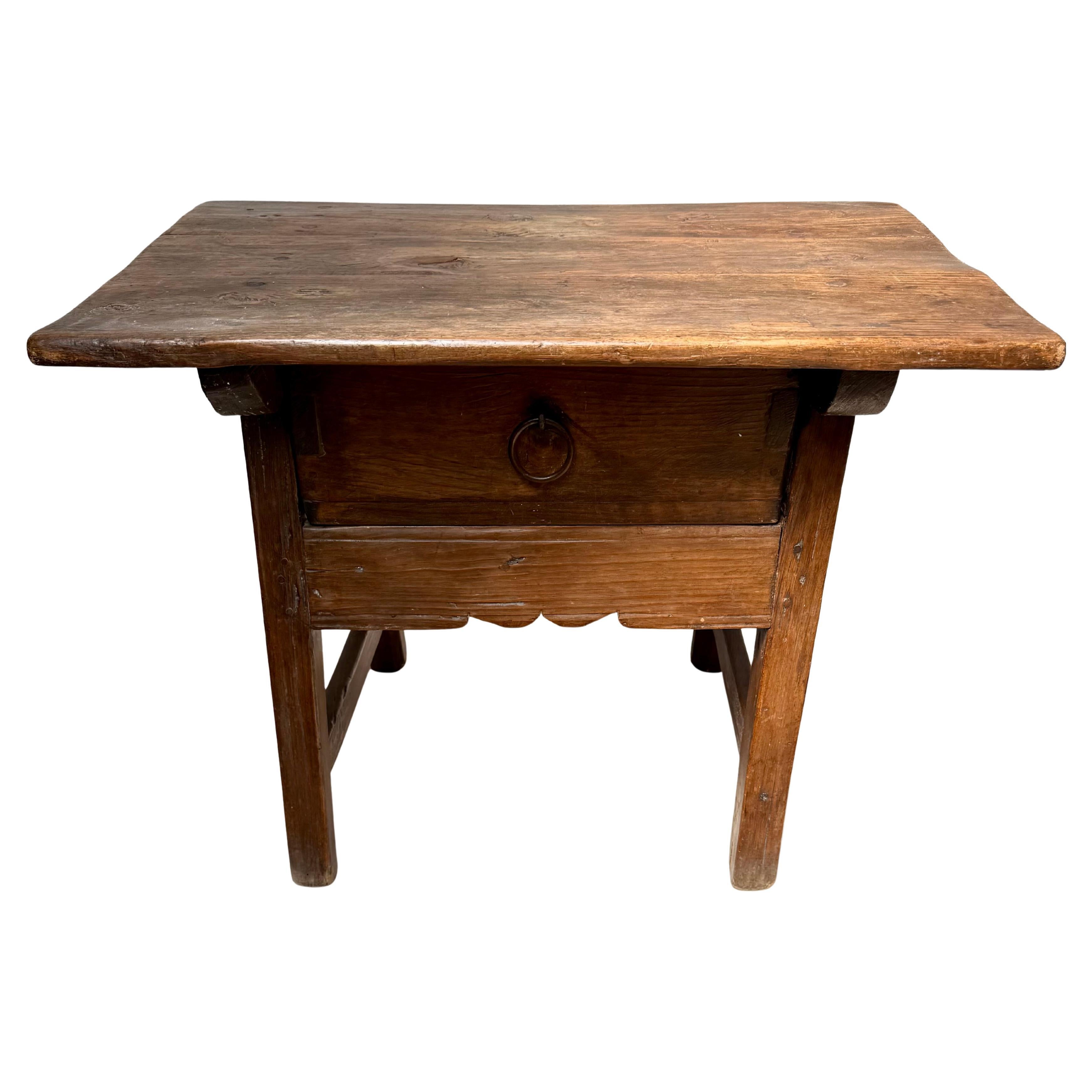 18th Century Southern European Side Table with Drawer, Spanish or French Origin