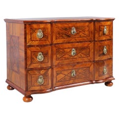 18th Century Southern German Chest of Drawers, Walnut, Louis XV, Baroque, 1760