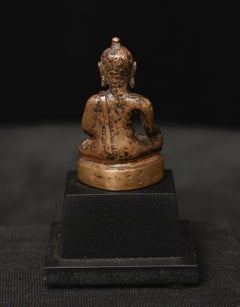 18th Century Southern Thai Bronze Buddha Sculpture, 2 Inches Tall