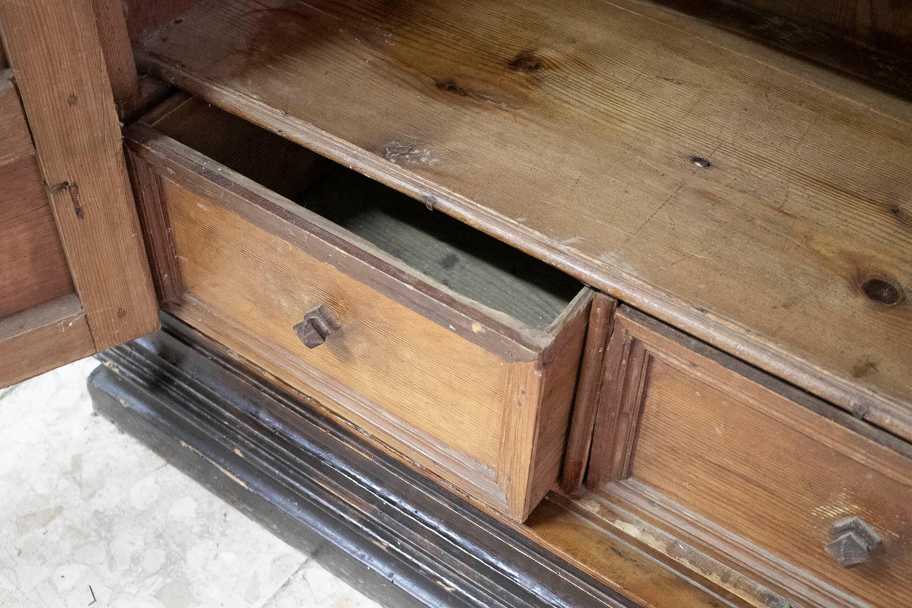 18th Century Spanish 2-Door Cupboard Cabinet w/ Raised Panels For Sale 3