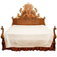 Antique 18th Century Spanish Baroque Bed