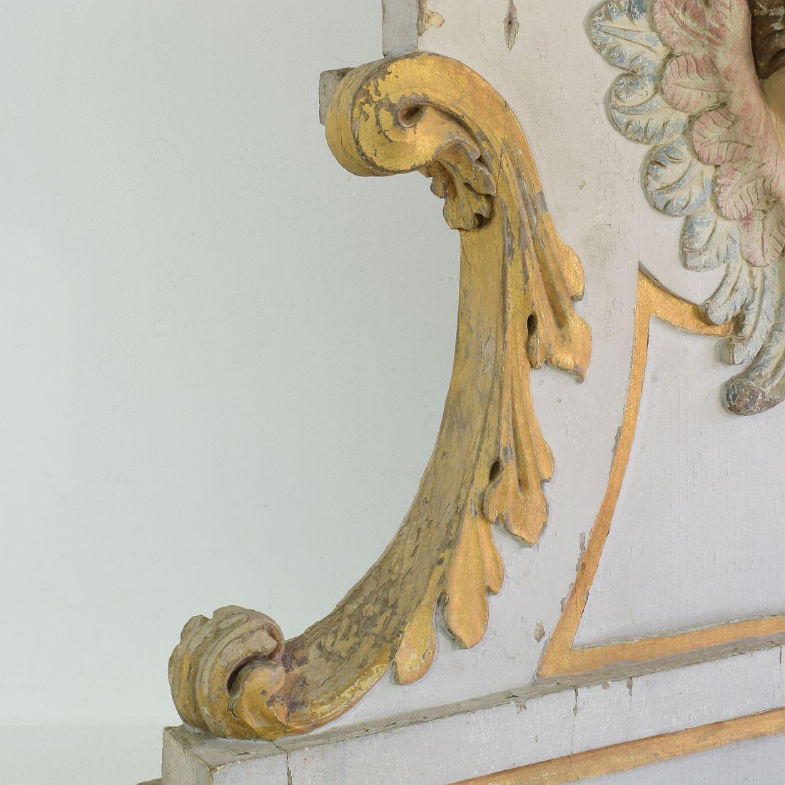 18. Jahrhundert Spanisch Barock geschnitzt Giltwood Altar Ornament mit Engel Kopf im Angebot 7