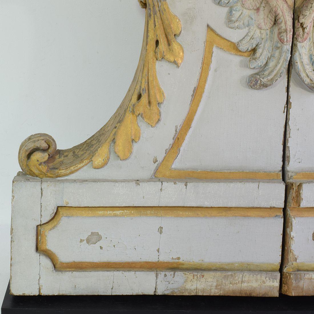 18. Jahrhundert Spanisch Barock geschnitzt Giltwood Altar Ornament mit Engel Kopf im Angebot 9