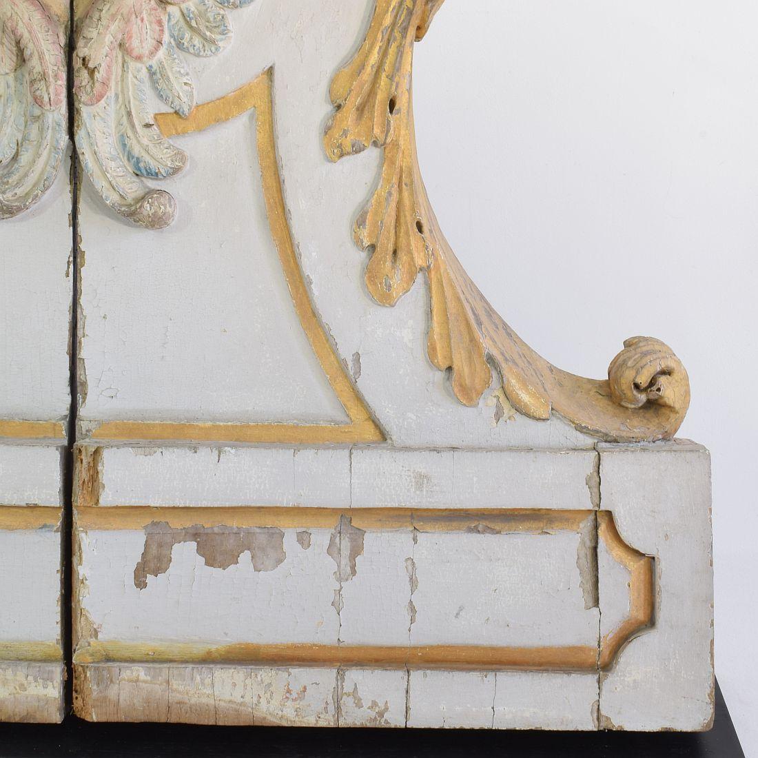 18. Jahrhundert Spanisch Barock geschnitzt Giltwood Altar Ornament mit Engel Kopf im Angebot 10