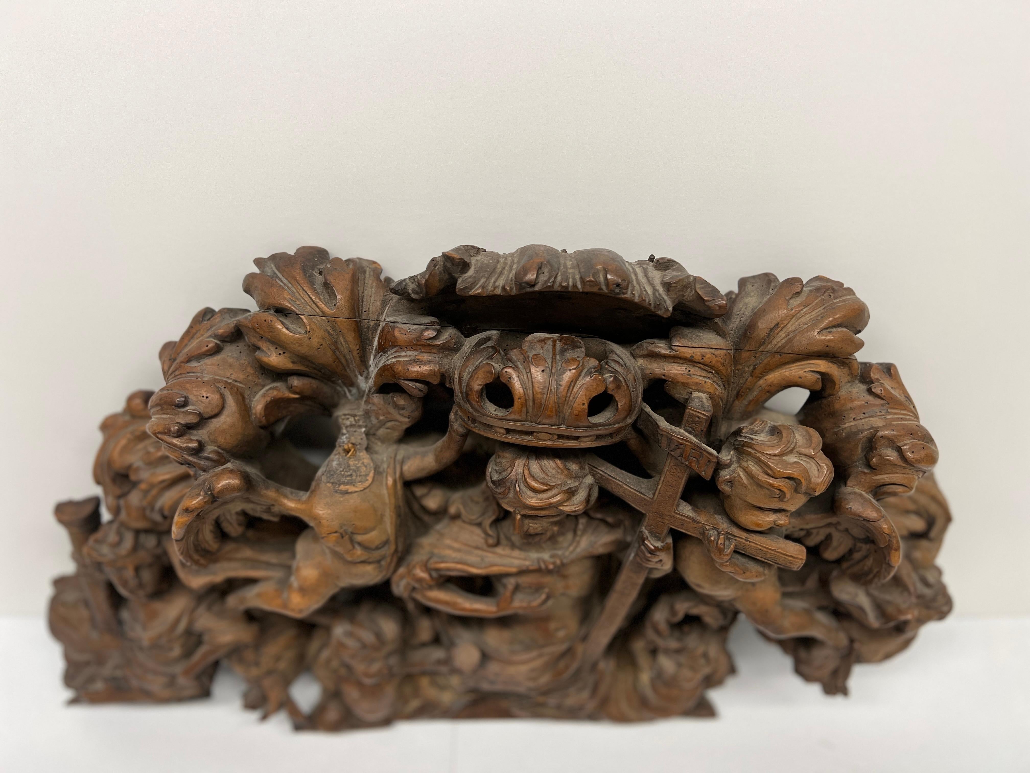 18th Century, Spanish Baroque Carving The Resurrection of Jesus For Sale 7