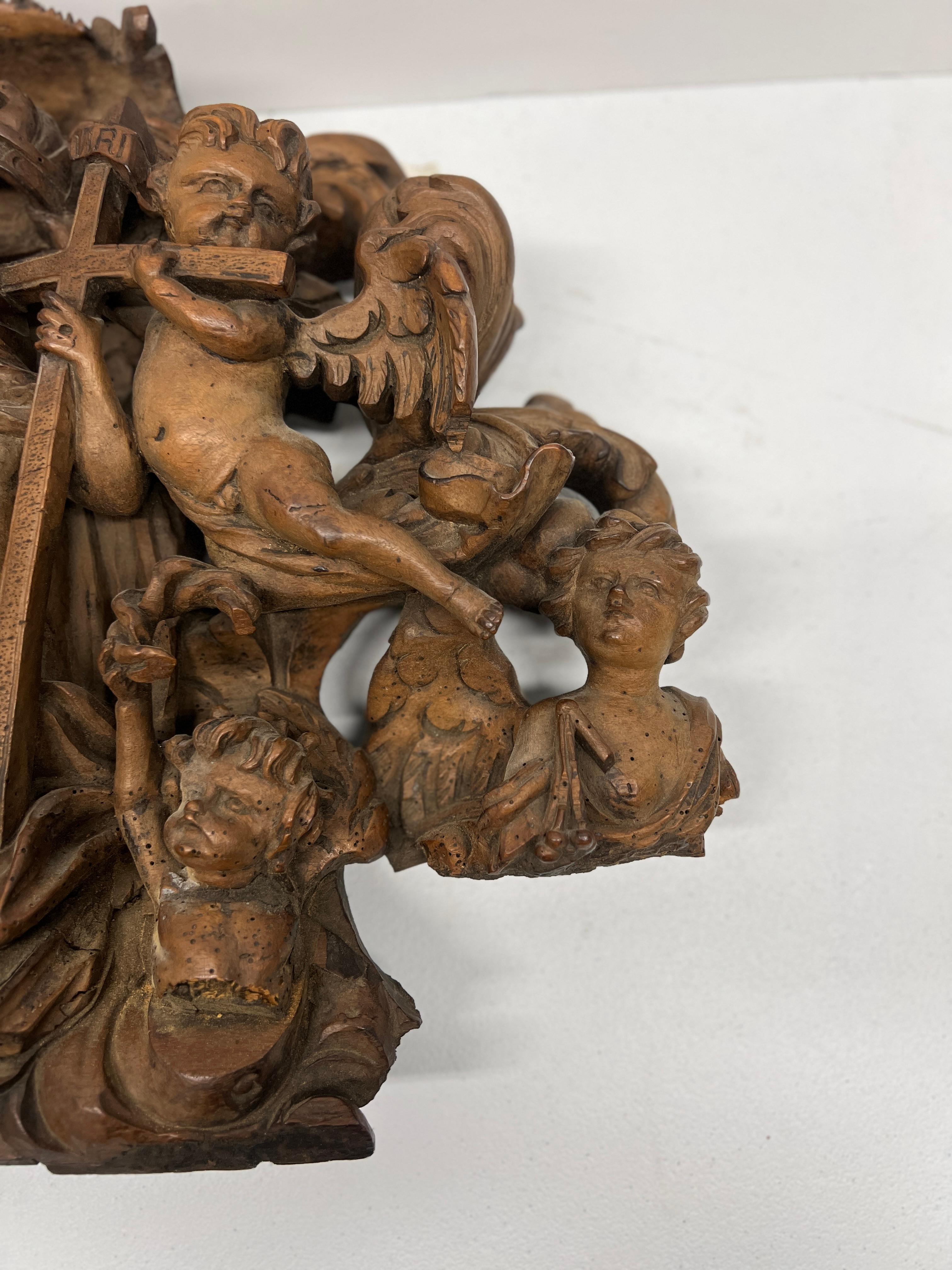 18th Century, Spanish Baroque Carving The Resurrection of Jesus For Sale 4