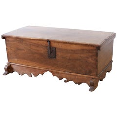 18th Century Spanish Baroque Walnut Coffer or Blanket Chest