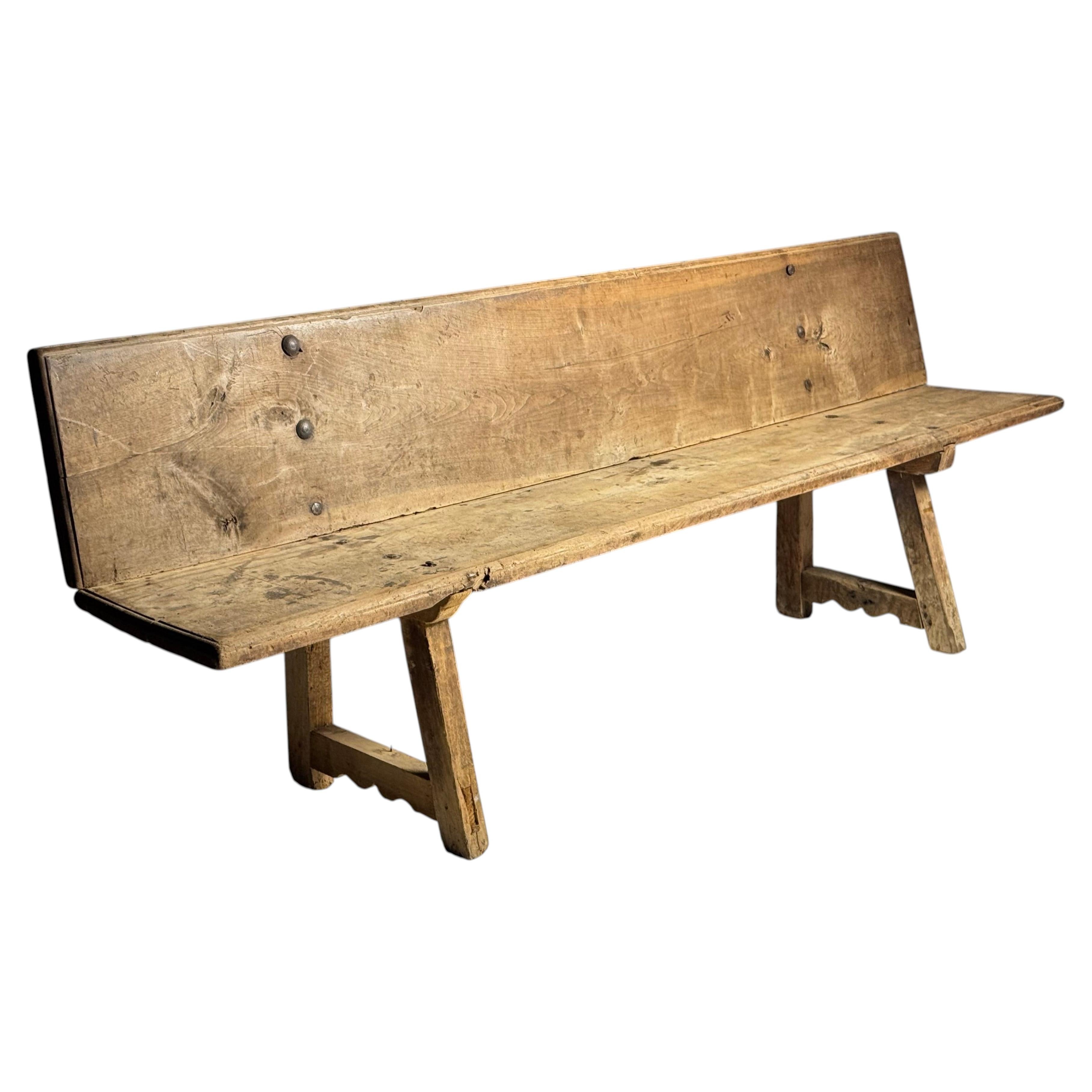 18th-century Spanish bench For Sale