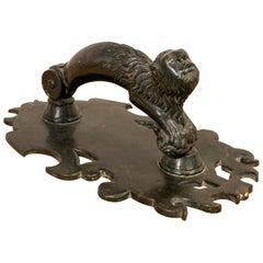 18th Century Spanish Bronze Door Knocker Decorated with a Human Head