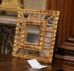 18th Century Spanish Carved Giltwood Sunburst Wall Mirror with Mirrored Insets