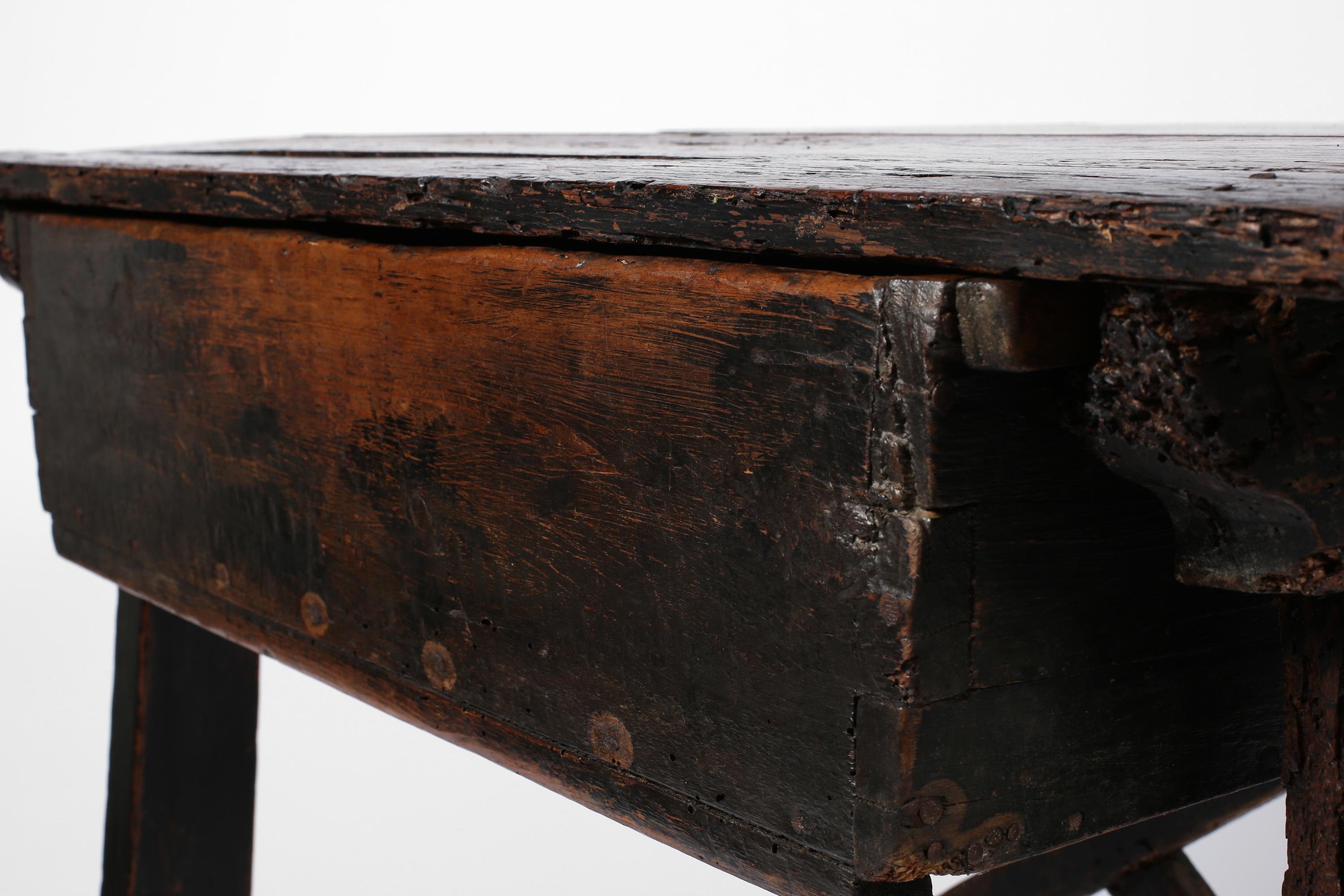 18th Century Spanish Catalan Primitive Wabi Sabi Side Table 5
