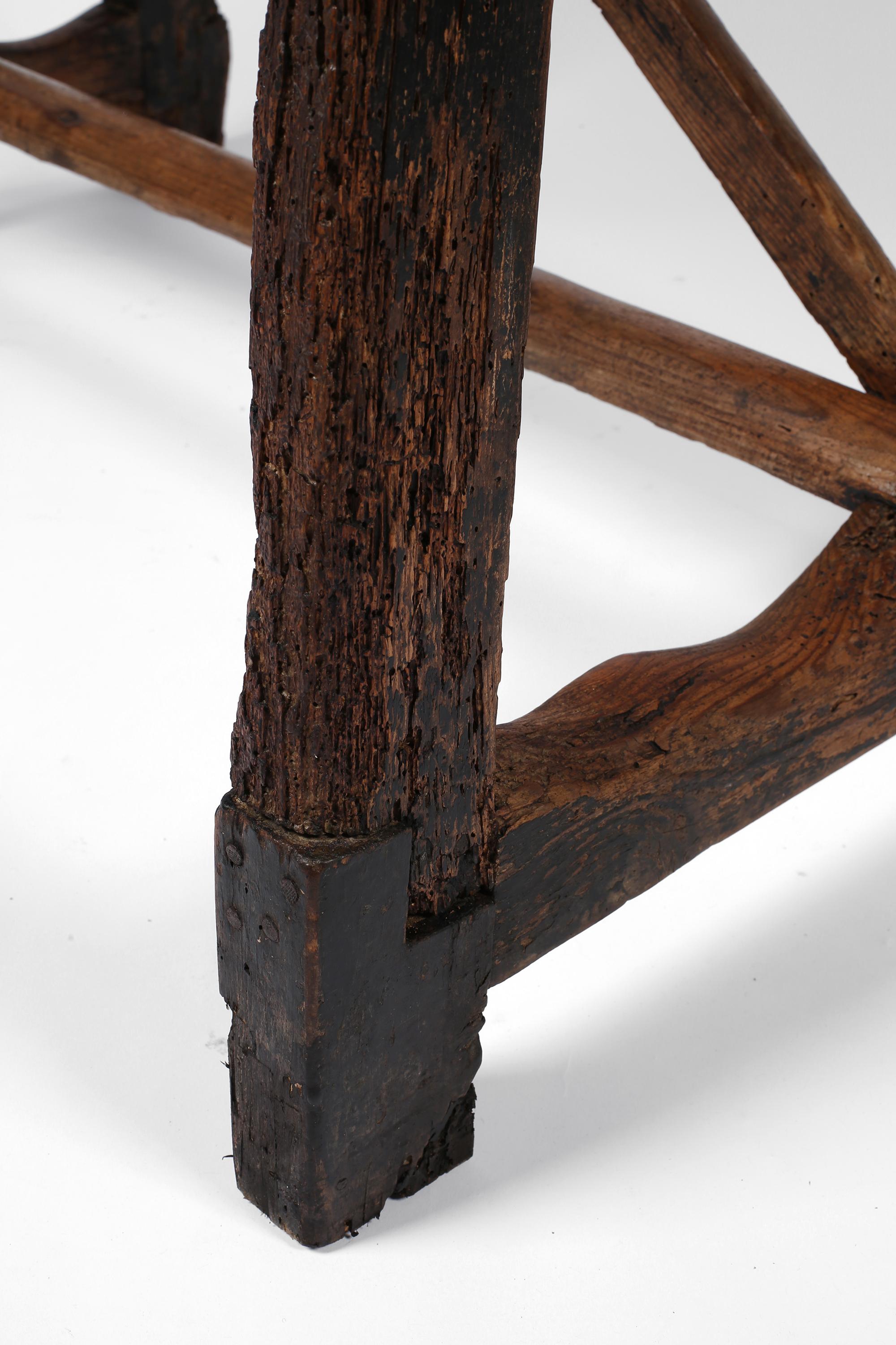 18th Century Spanish Catalan Primitive Wabi Sabi Side Table 9