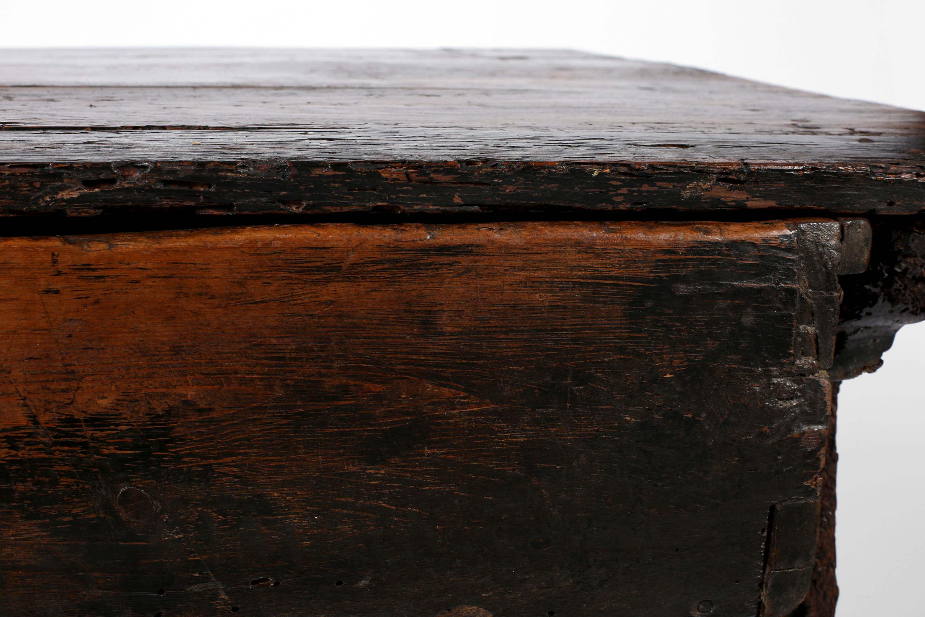 18th Century Spanish Catalan Primitive Wabi Sabi Side Table 13