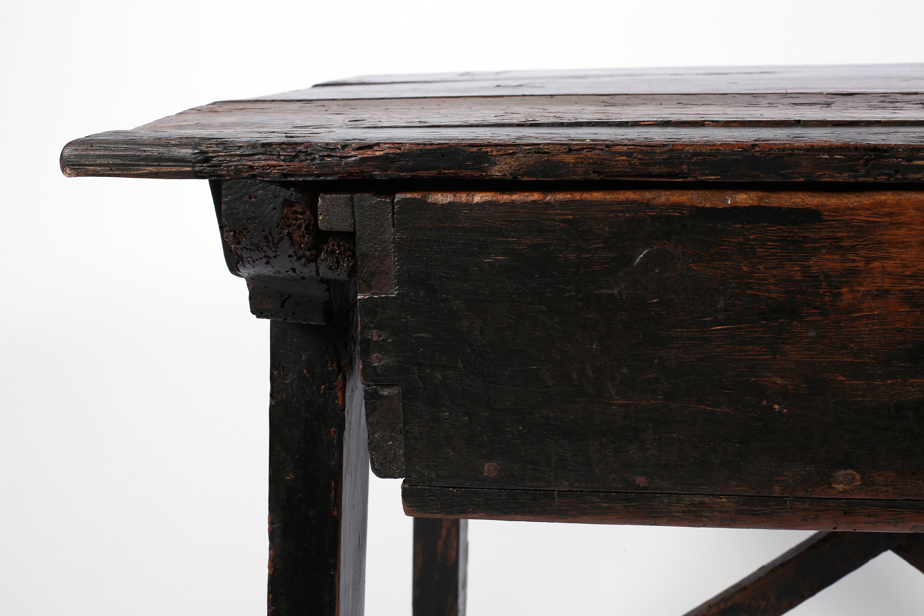 18th Century Spanish Catalan Primitive Wabi Sabi Side Table 14