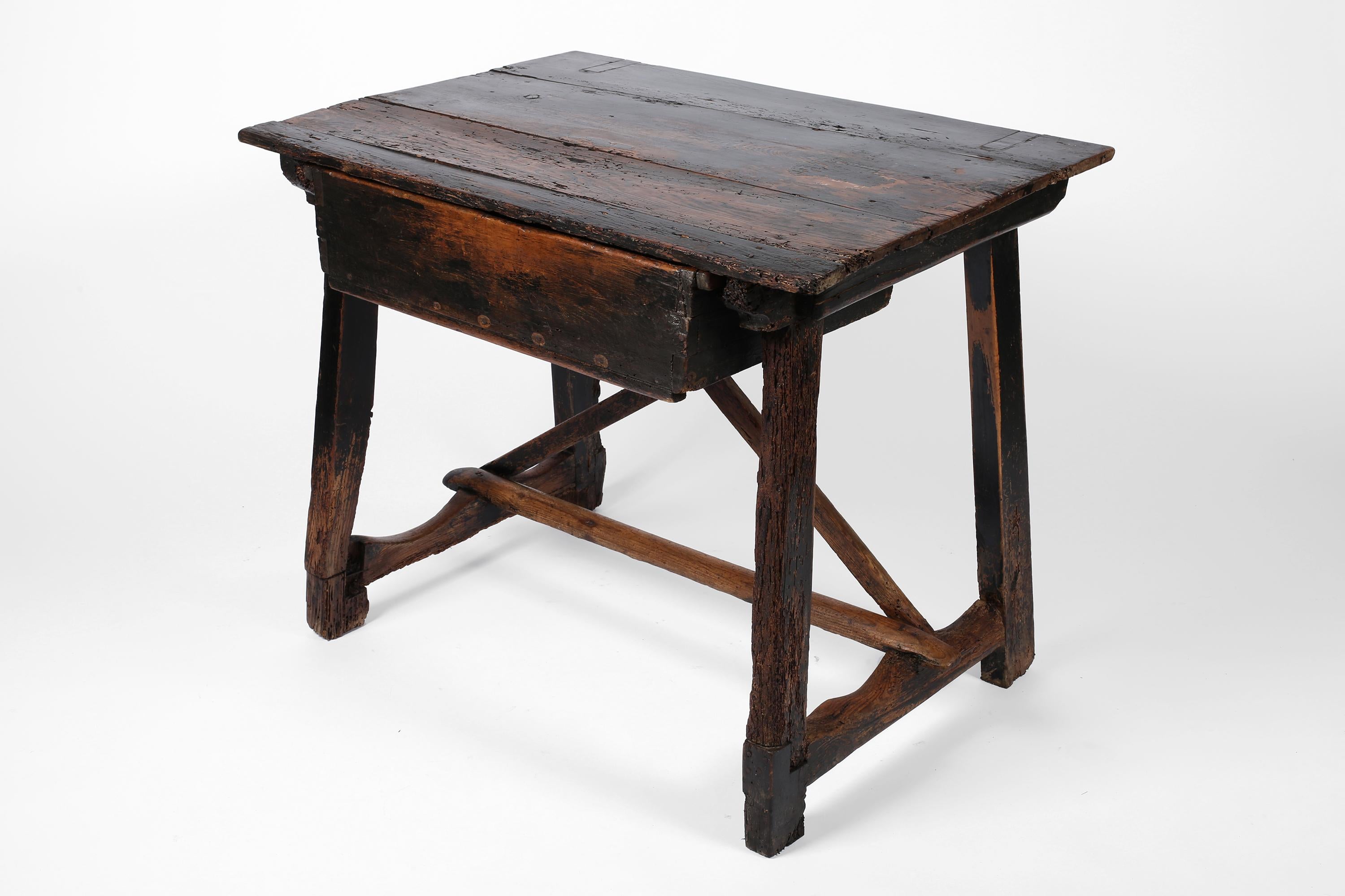 18th Century Spanish Catalan Primitive Wabi Sabi Side Table 4