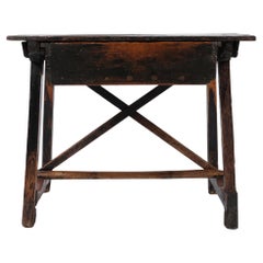 18th Century Spanish Catalan Primitive Wabi Sabi Side Table