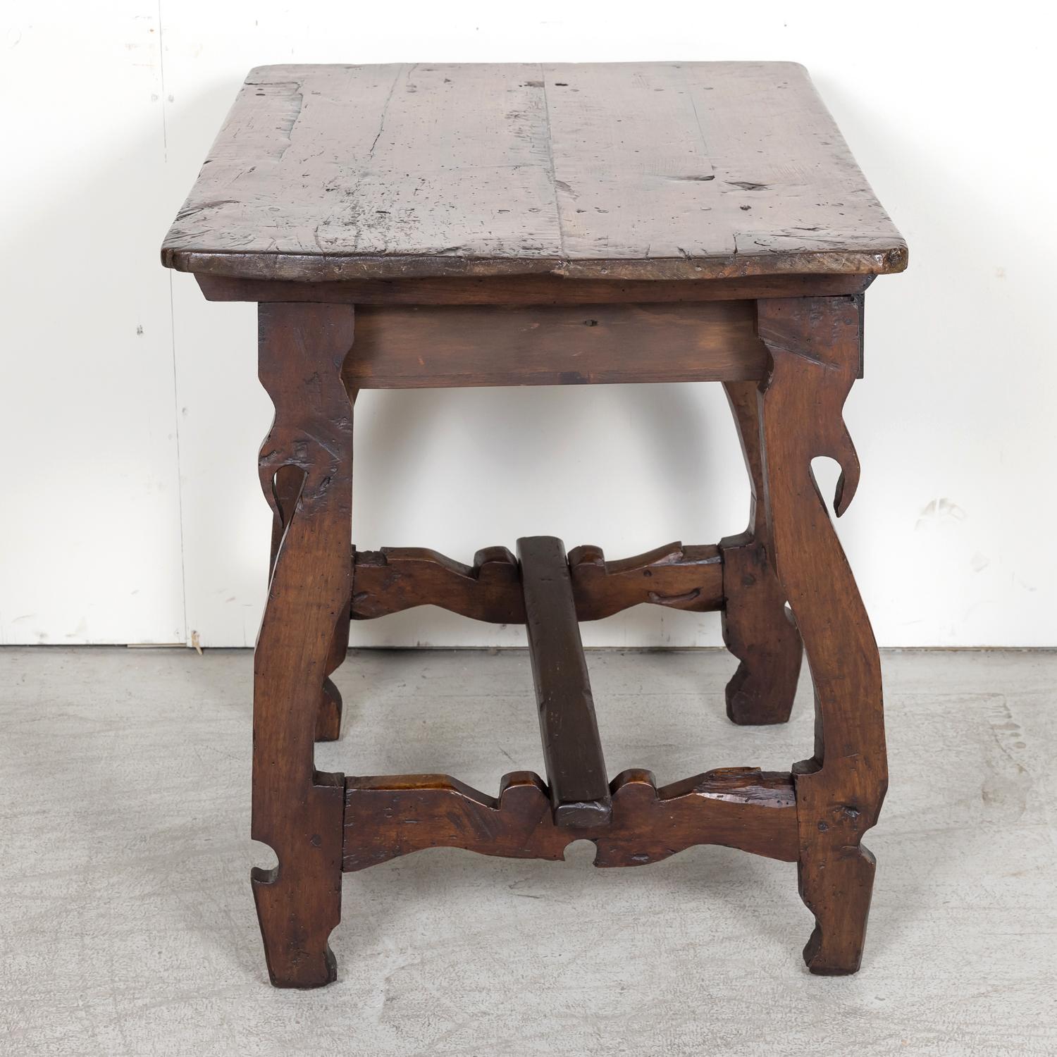18th Century, Spanish Catalan Walnut Side Table or Desk For Sale 8