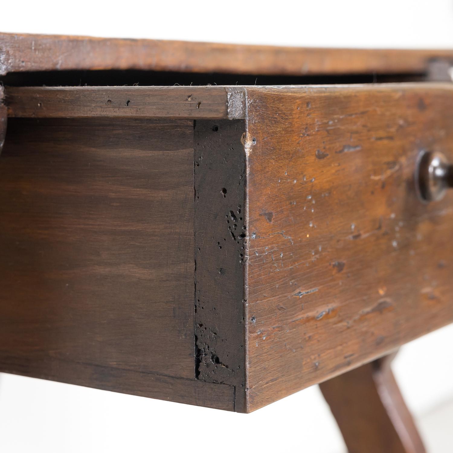 18th Century, Spanish Catalan Walnut Side Table or Desk For Sale 6