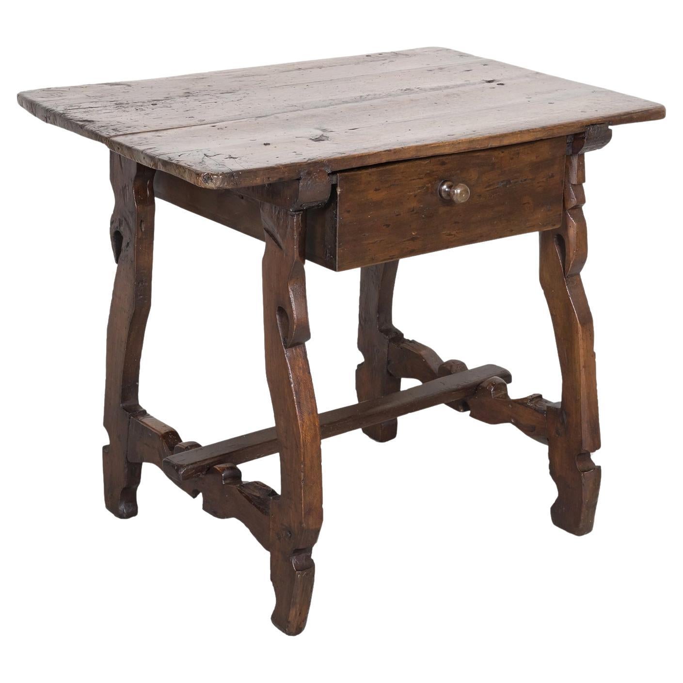 18th Century, Spanish Catalan Walnut Side Table or Desk For Sale