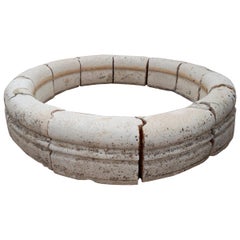 18th Century Spanish Classical Round Stone Pool Surround for a Fountain