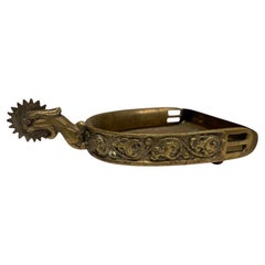 18th Century Spanish Colonial Bronze and Steel Spur