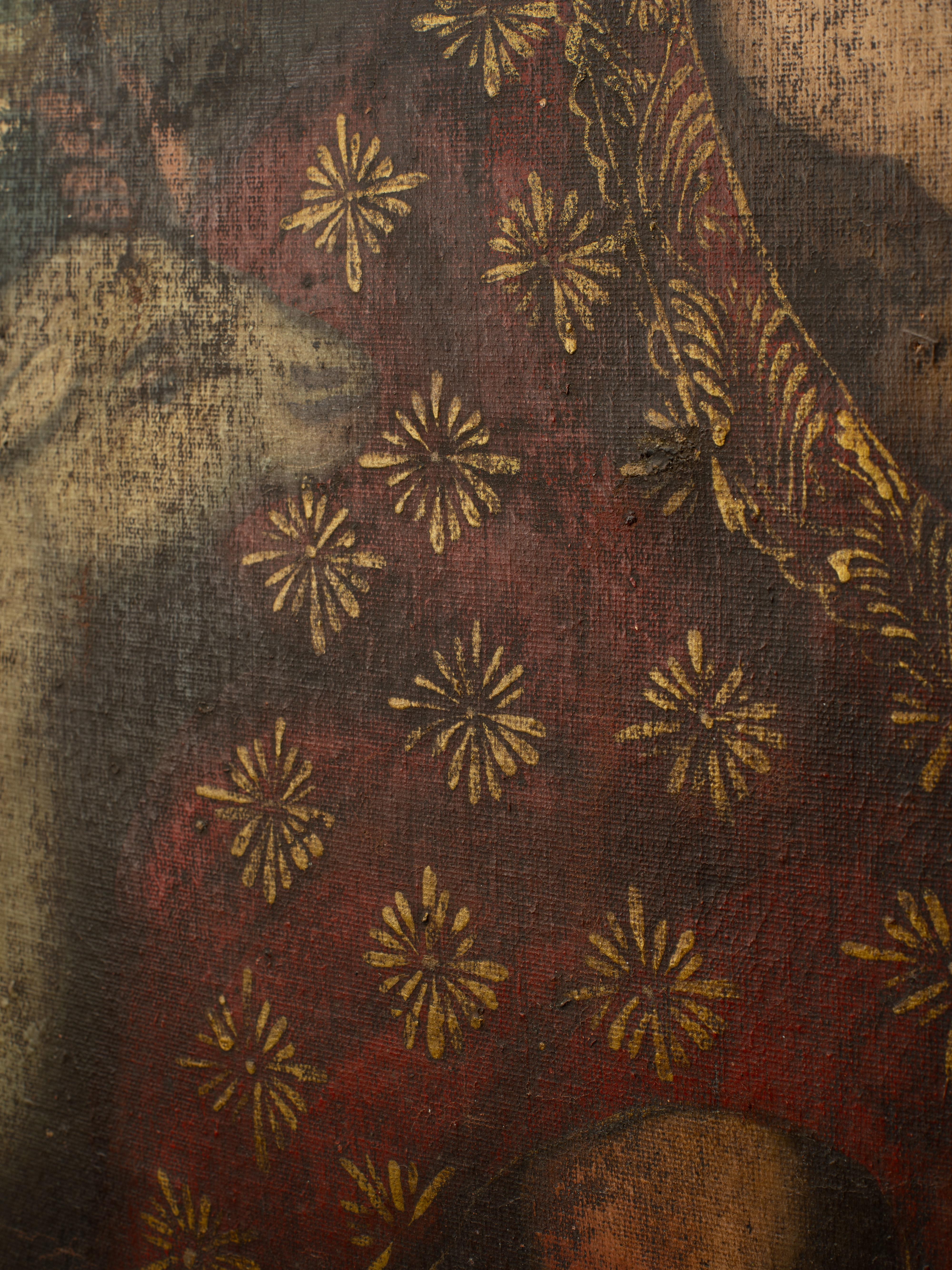 18th Century Spanish Colonial Cusco School Painting of Saint John The Baptist im Angebot 7