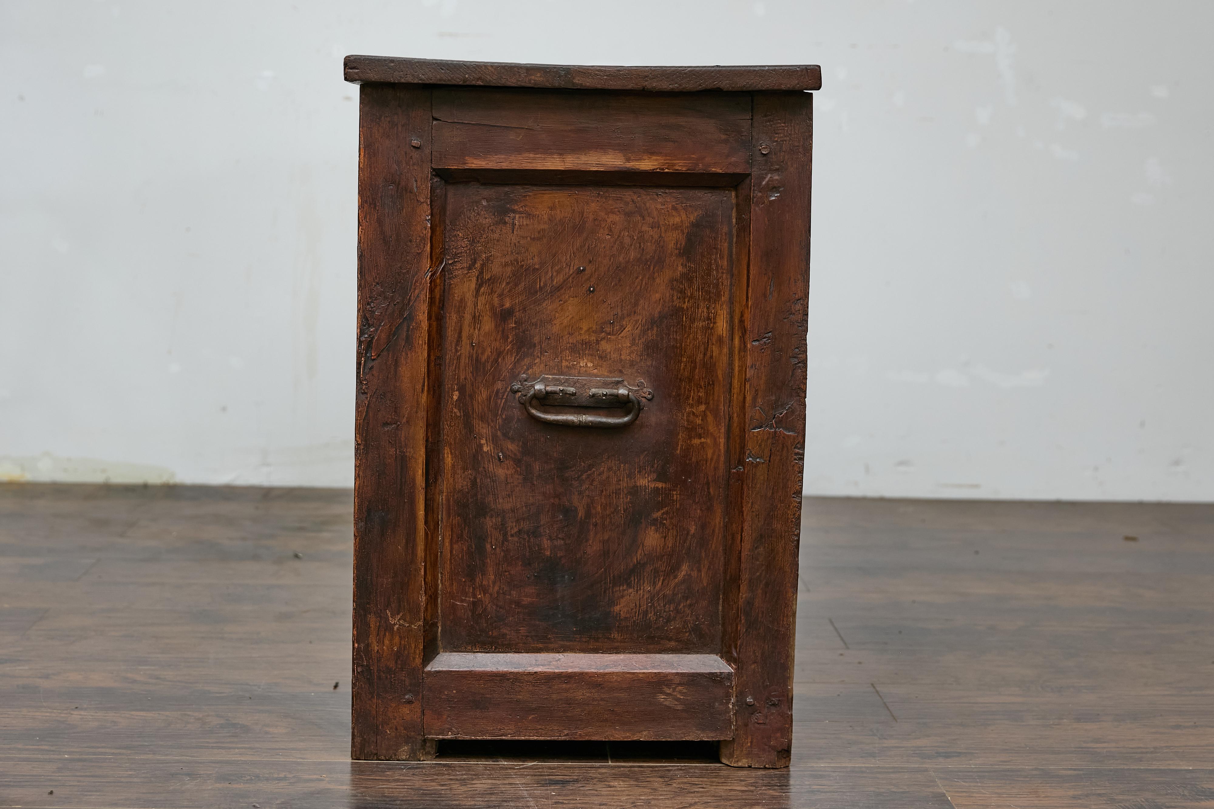 18th Century Spanish Colonial Geometric Front Sideboard with Drawers and Doors 5