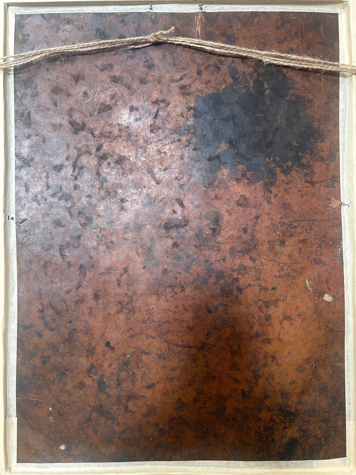Cuivre Peinture à l'huile du XVIIIe siècle de style colonial espagnol intitulée Mater Dolorosa (Notre Dame des Douleurs) en vente
