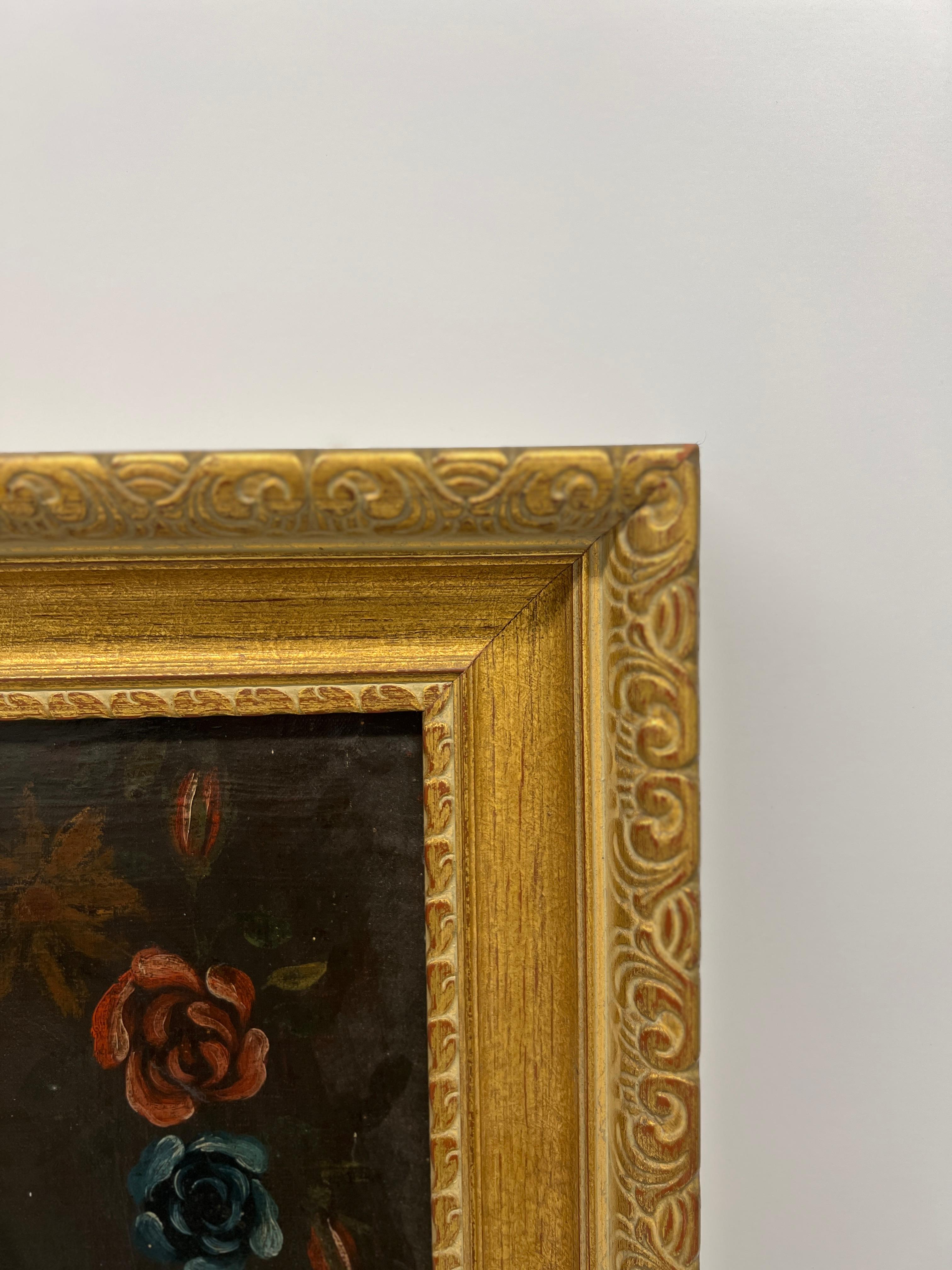 18th Century and Earlier 18th Century, Spanish Colonial Painting Depicting Saint Anthony W/ Infant Jesus