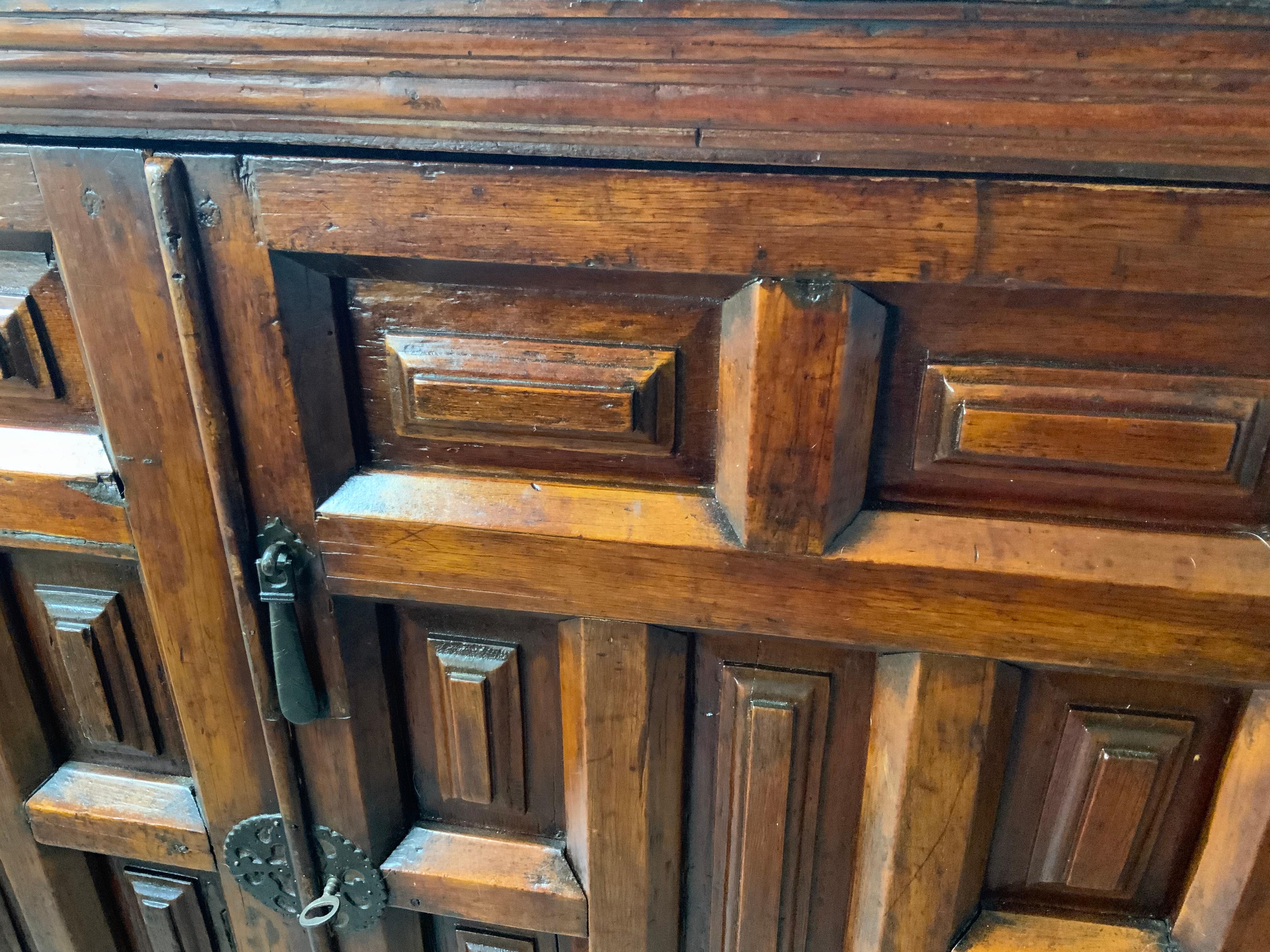 18th Century Spanish Colonial Paneled Cabinet For Sale 12