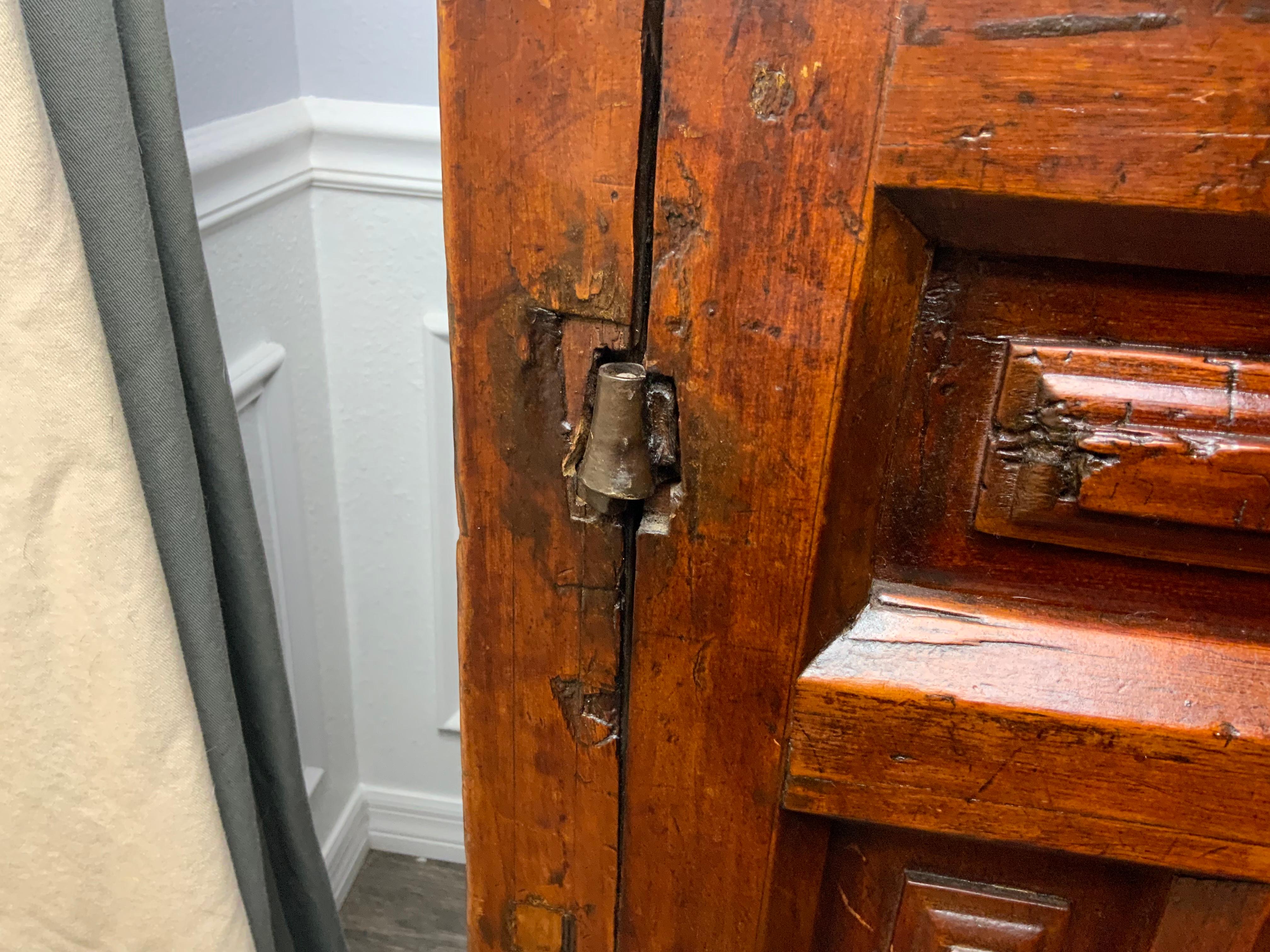 18th Century Spanish Colonial Paneled Cabinet For Sale 14
