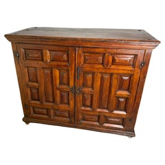 18th Century Spanish Colonial Paneled Cabinet