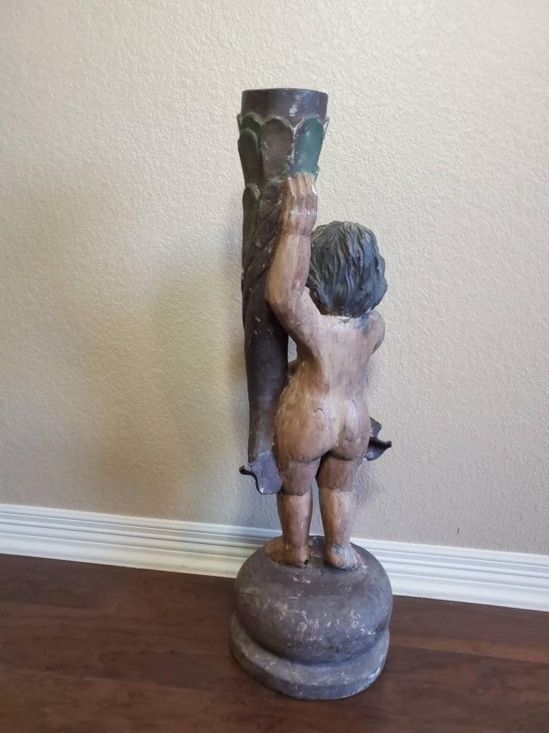 18th Century Spanish Colonial Putti Torchère For Sale 4