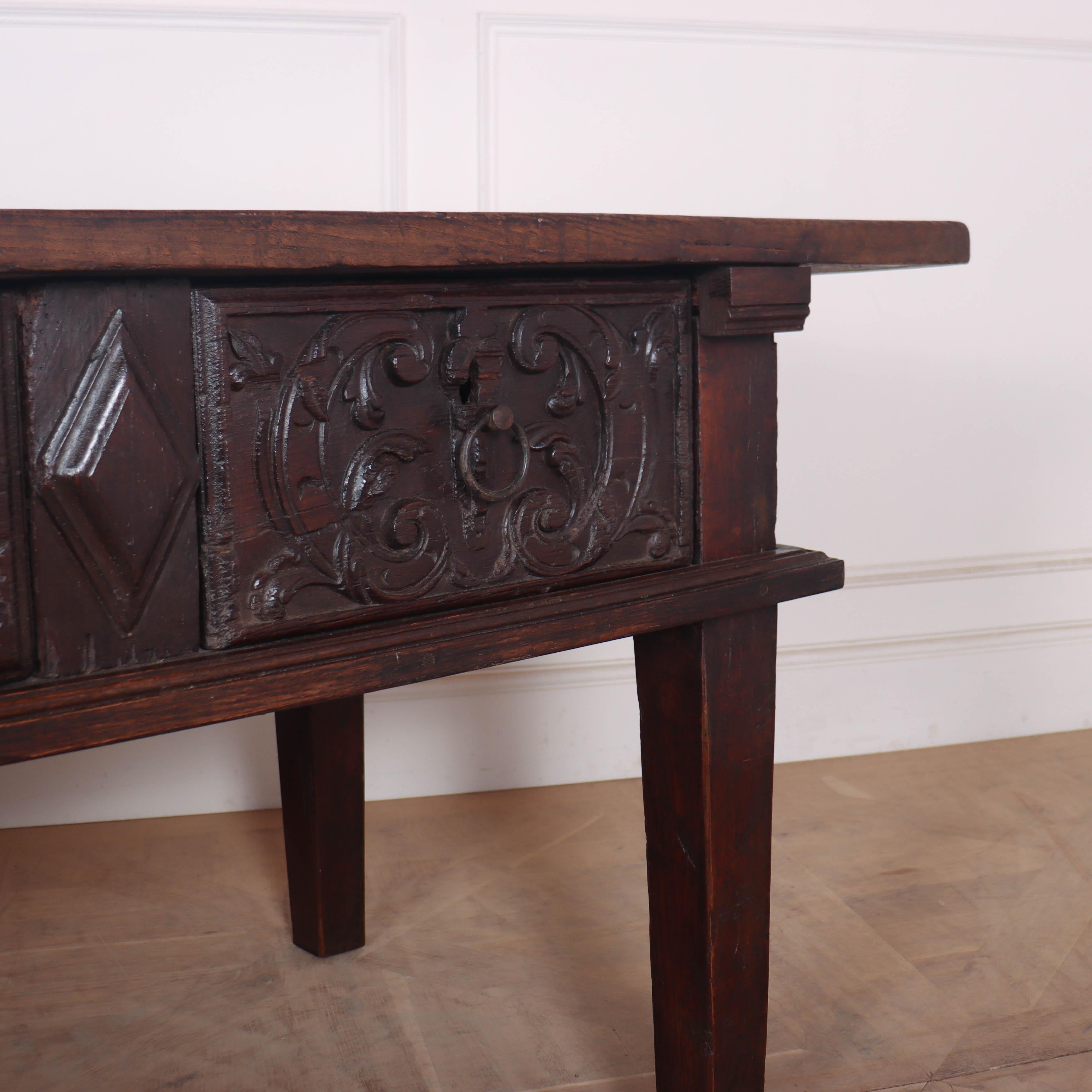 Carved 18th Century Spanish Console Table For Sale
