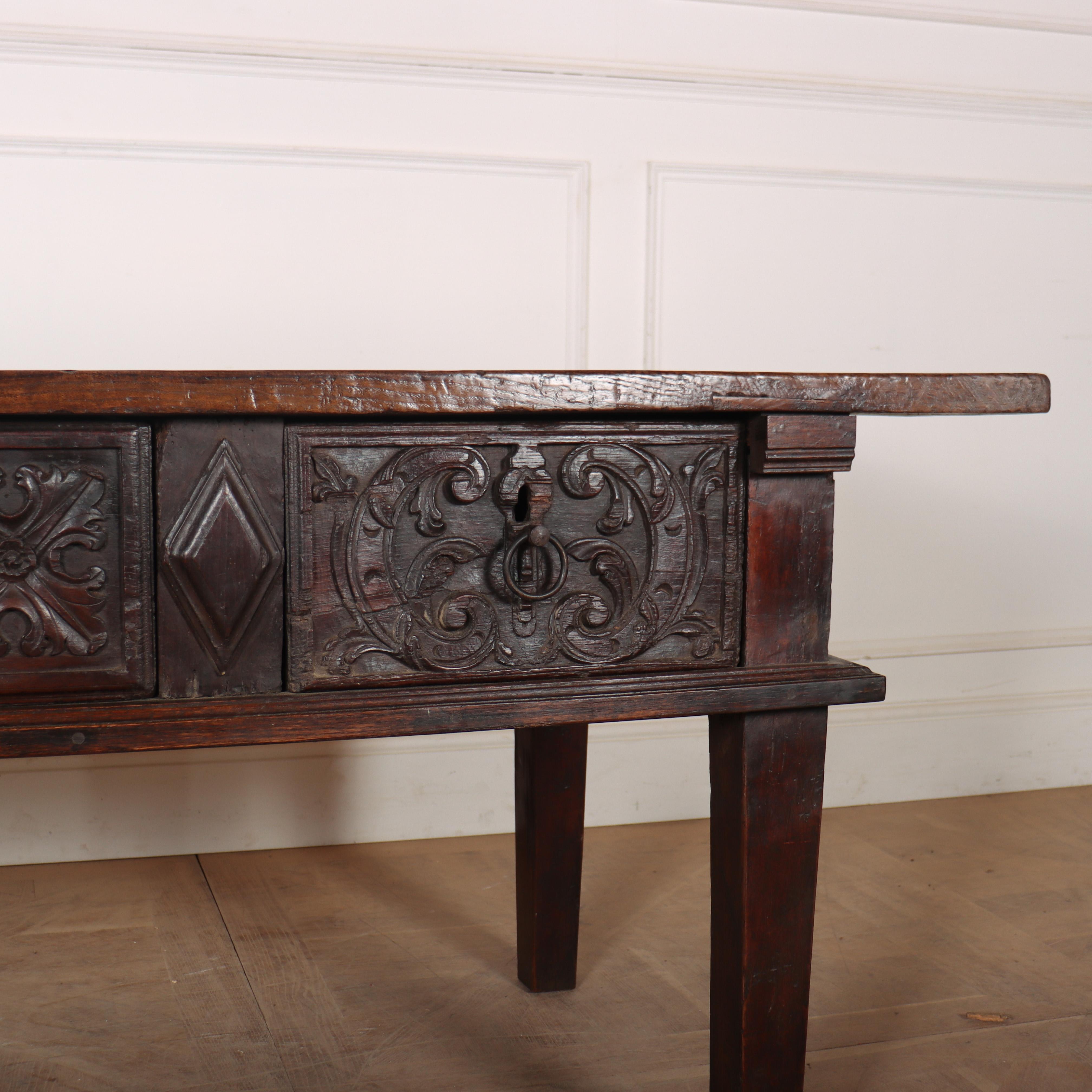 Oak 18th Century Spanish Console Table For Sale