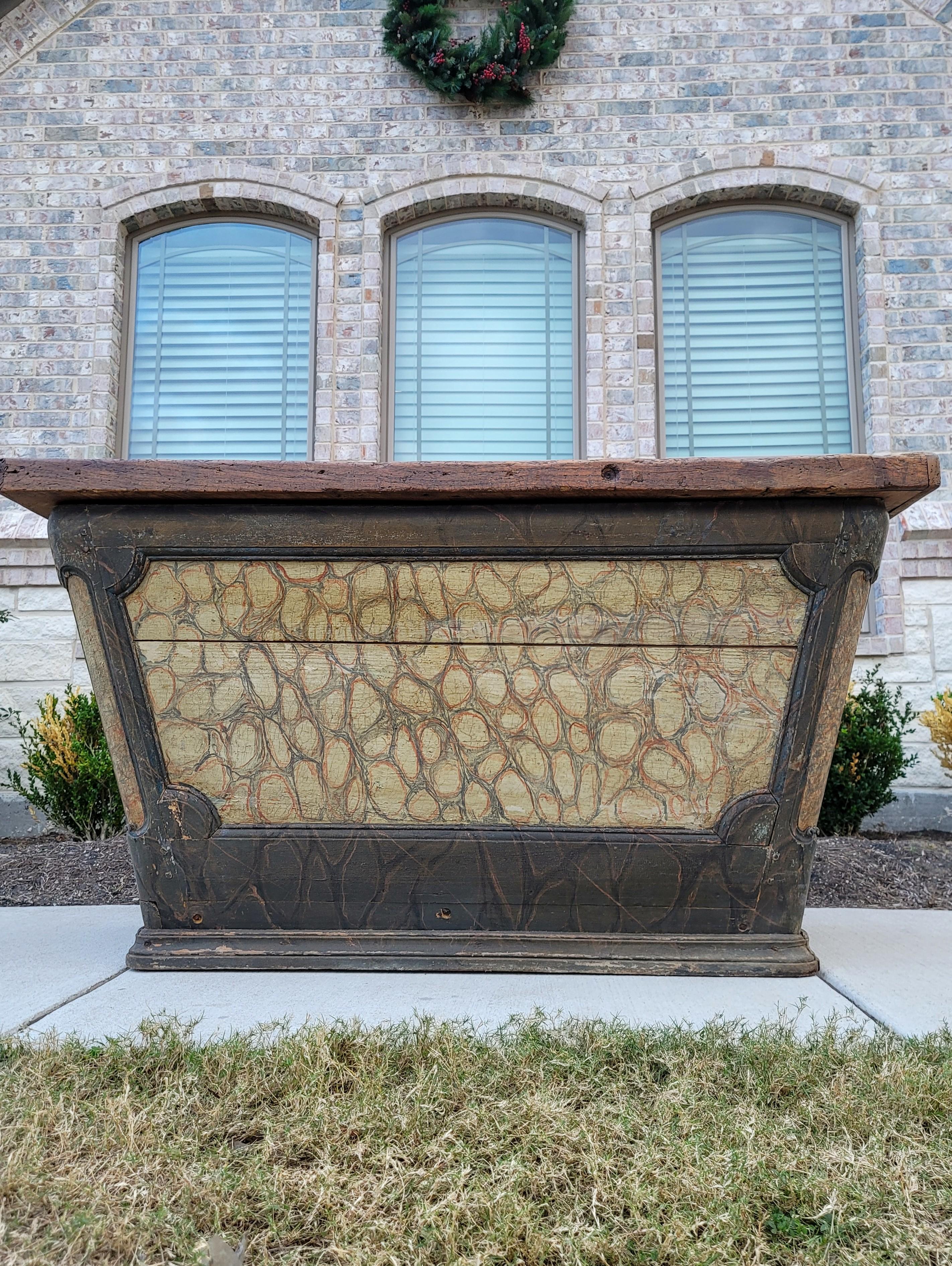 Baroque 18th Century Spanish Colonial Church Altar Table now Sideboard Server  For Sale