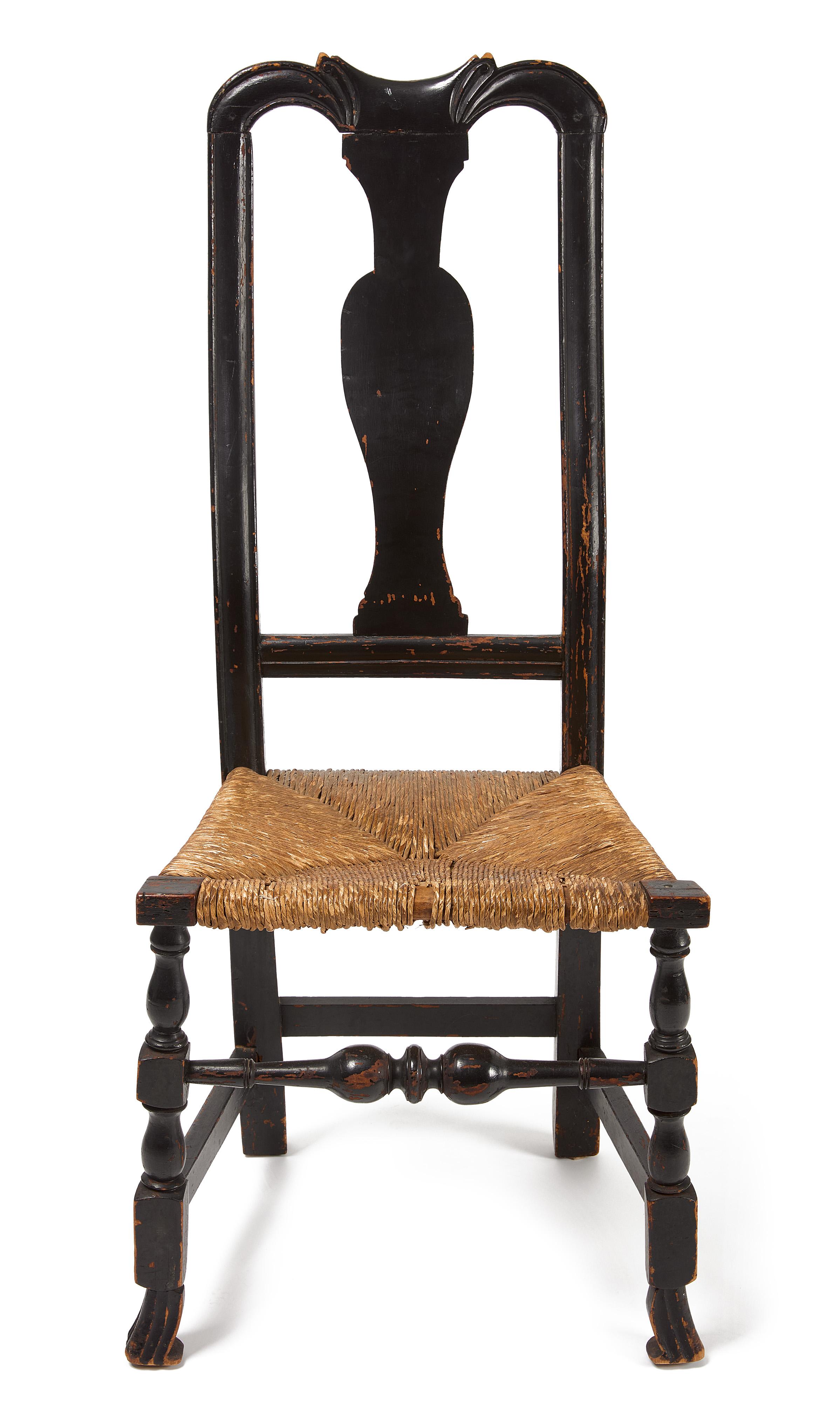Hand-Carved 18th Century Spanish Foot Side Chair For Sale