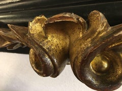 18th Century Spanish Framed Mirror with Hand-Carved Rococo Gilt Ornamentation